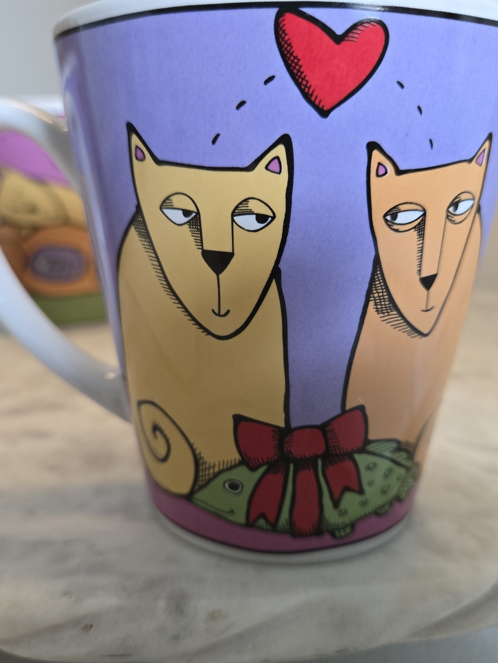 4 COLORFUL FUN CAT MUGS - Picture 7 of 14